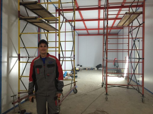 Камера для хранения и смешивания красок. Завод по производству дизельных двигателей Gevo для локомотивов, г. Астана (Казахстан)