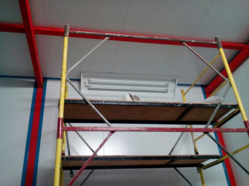 Камера для хранения и смешивания красок. Завод по производству дизельных двигателей Gevo для локомотивов, г. Астана (Казахстан)