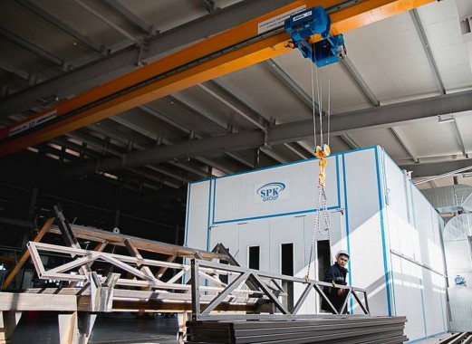 Окрасочно-сушильная камера для окраски металлоконструкций и ферм SPK 15.4.6. Италия