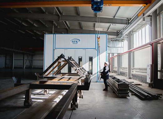 Окрасочно-сушильная камера для окраски металлоконструкций и ферм SPK 15.4.6. Италия