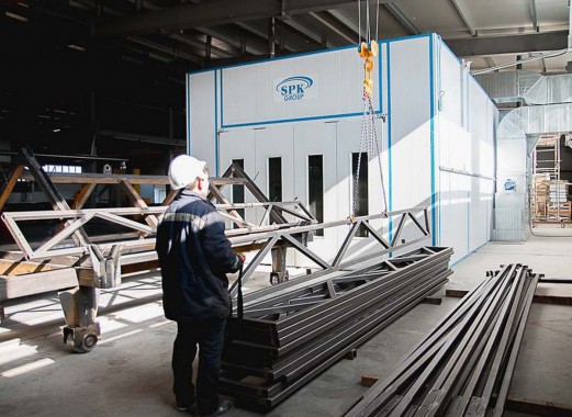 Окрасочно-сушильная камера для окраски металлоконструкций и ферм SPK 15.4.6. Италия