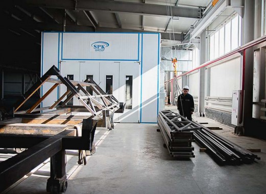 Окрасочно-сушильная камера для окраски металлоконструкций и ферм SPK 15.4.6. Италия