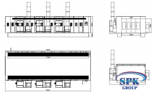 Окрасочно-сушильная камера для труб SPK GROUP