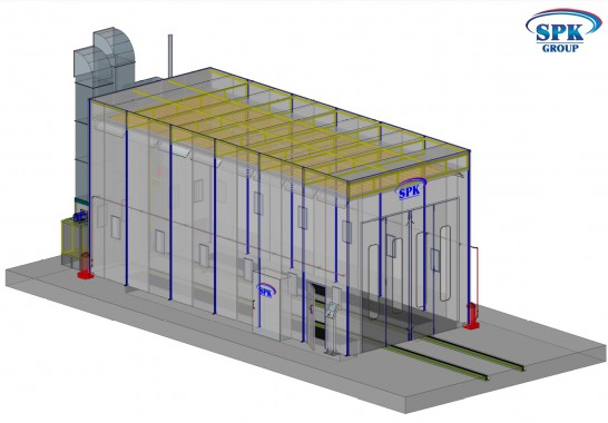 Окрасочная камера SPK GROUP для автопогрузчиков и нестандартных изделий