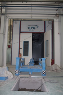 Окрасочно-сушильная камера для дизельных двигателей. Завод по производству дизельных двигателей "Астана Дизель Сервис", Астана (Казахстан)