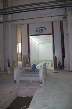 Окрасочно-сушильная камера для дизельных двигателей. Завод по производству дизельных двигателей "Астана Дизель Сервис", Астана (Казахстан)