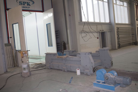 Окрасочно-сушильная камера для дизельных двигателей. Завод по производству дизельных двигателей "Астана Дизель Сервис", Астана (Казахстан)