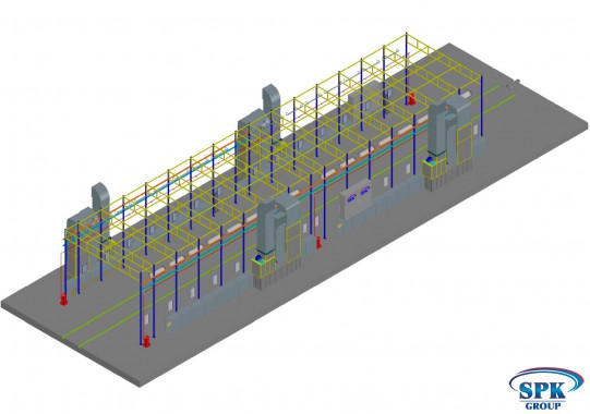 Малярная камера проходного типа для стрел башенных кранов SPK GROUP