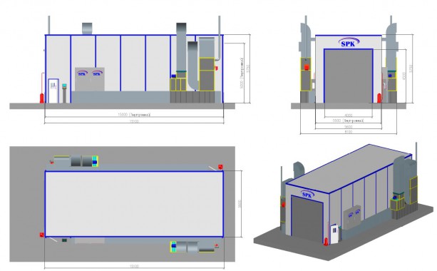 Камера окраски и сушки SPK GROUP для грузовиков и автобусов