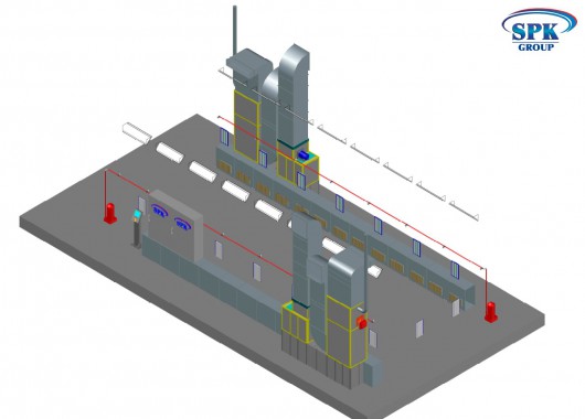 Камера окраски и сушки SPK GROUP для грузовиков и автобусов