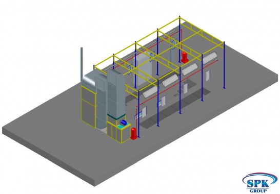 Покрасочно-сушильная камера для легковых автомобилей и деталей кузова SPK-8.4.4 Покрасочно-сушильная камера для легковых автомобилей и деталей кузова SPK GROUP