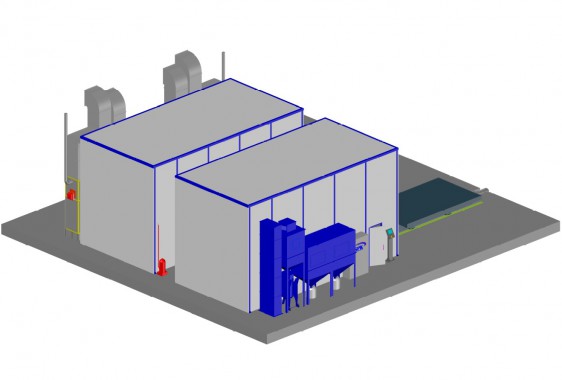 Окрасочно-сушильная камера в тупиковом исполнении SPK GROUP