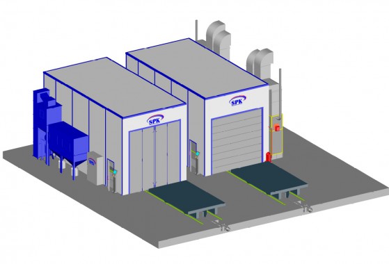 Окрасочно-сушильная камера в тупиковом исполнении SPK GROUP