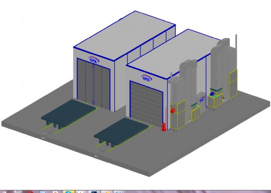 Окрасочно-сушильная камера в тупиковом исполнении SPK GROUP