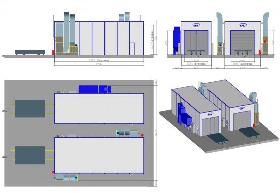 Тупиковая дробеструйная камера SPK GROUP
