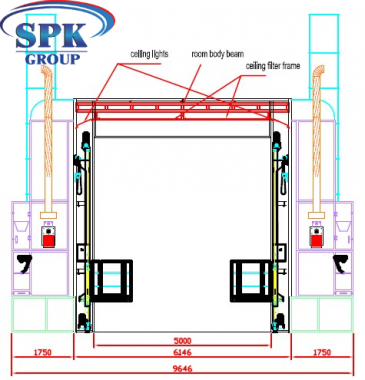 Камера покрасочно-сушильная для жд вагонов YS-23.6.6
