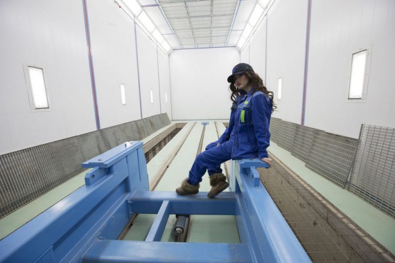 Окрасочно-сушильная камера для дизельных двигателей. Завод по производству дизельных двигателей "Астана Дизель Сервис", Астана (Казахстан)