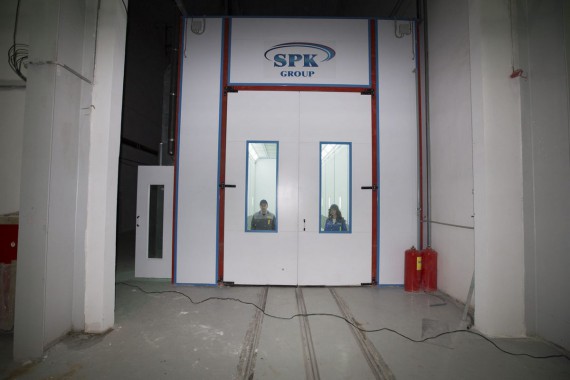 Окрасочно-сушильная камера для дизельных двигателей. Завод по производству дизельных двигателей "Астана Дизель Сервис", Астана (Казахстан)