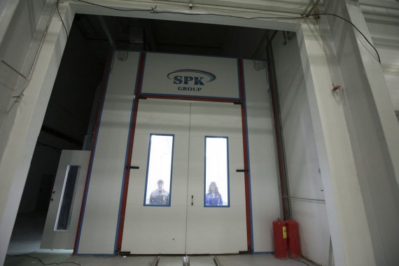 Окрасочно-сушильная камера для дизельных двигателей. Завод по производству дизельных двигателей "Астана Дизель Сервис", Астана (Казахстан)