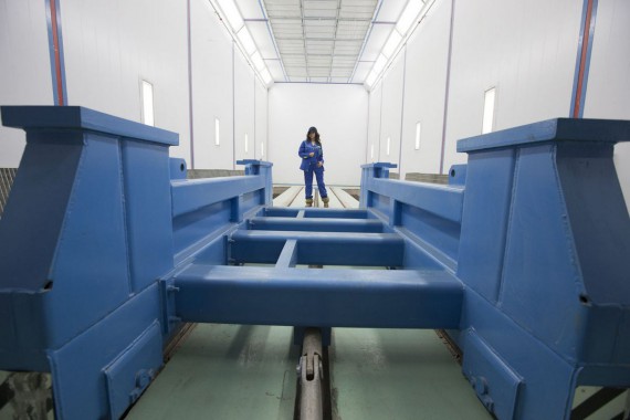 Окрасочно-сушильная камера для дизельных двигателей. Завод по производству дизельных двигателей "Астана Дизель Сервис", Астана (Казахстан)