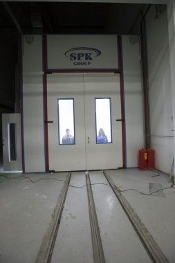 Окрасочно-сушильная камера для дизельных двигателей. Завод по производству дизельных двигателей "Астана Дизель Сервис", Астана (Казахстан)