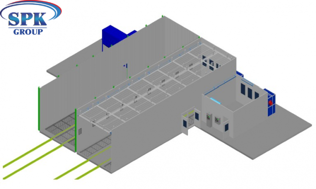 Комплекс подготовки и окраски металлоконструкций SPK-18.5.5 ОСК DB SPK GROUP