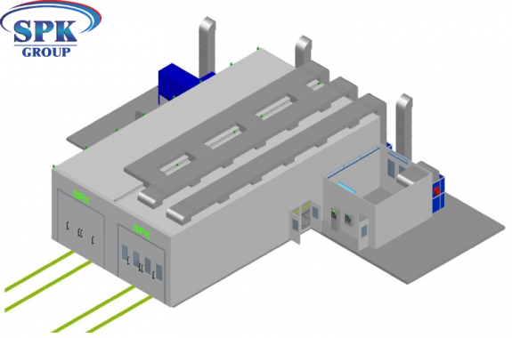 Комплекс подготовки и окраски металлоконструкций SPK-18.5.5 ОСК DB SPK GROUP