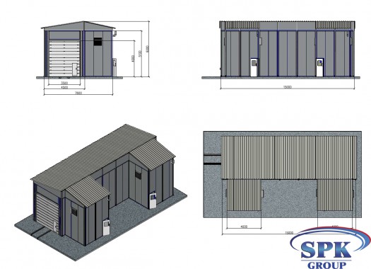 Уличная покрасочно-сушильная камера для металлоконструкций SPK GROUP