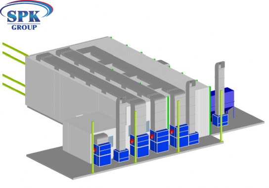 Комплекс подготовки и окраски металлоконструкций SPK-18.5.5 ОСК DB SPK GROUP