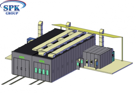 Комплекс подготовки и окраски металлоконструкций SPK-18.5.5 ОСК DB SPK GROUP