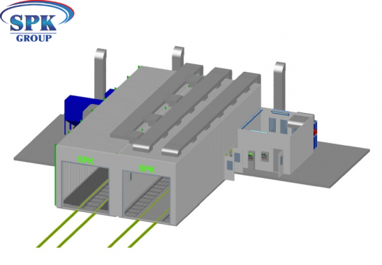 Комплекс подготовки и окраски металлоконструкций SPK-18.5.5 ОСК DB SPK GROUP