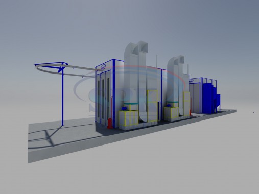 Окрасочно-сушильный комплекс для металлических контейнеров SPK-12.3.5 Окрасочно-сушильный комплекс для металлических контейнеров SPK GROUP