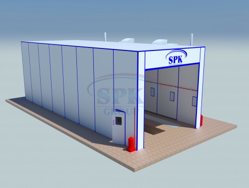 Двухсекционная окрасочно-сушильная камера для автоцистерн и прицепов SPK-16.6.5 Двухсекционная окрасочно-сушильная камера для автоцистерн и прицепов SPK GROUP