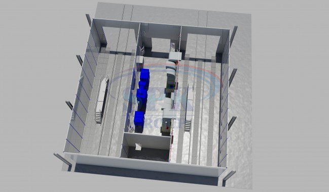 Окрасочно-сушильный комплекс для обработки металлических ферм сложной конструкции SPK GROUP 