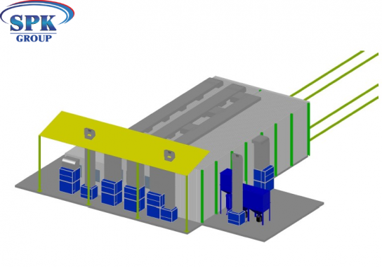Комплекс подготовки и окраски металлоконструкций SPK-18.5.5 ОСК DB SPK GROUP
