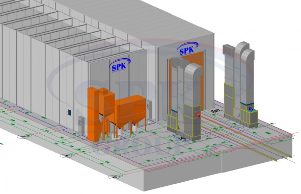 Реконструкция покрасочной и дробеструйной камеры для ж/д SPK GROUP
