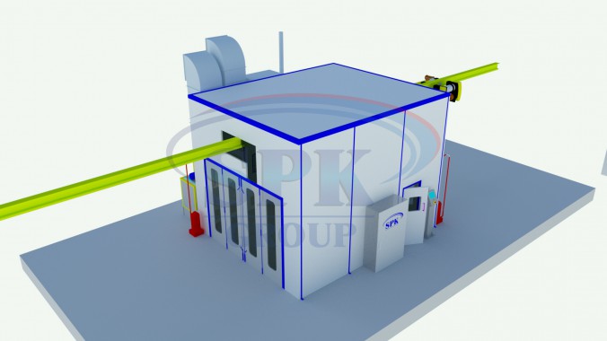 Покрасочно-сушильная камера для сварных металлоконструкций SPK GROUP