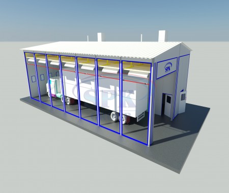 Уличная покрасочная камера для грузовых автомобилей и прицепов SPK GROUP