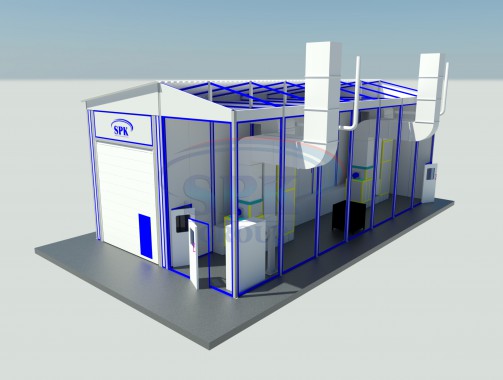 Уличная покрасочная камера для грузовых автомобилей и прицепов SPK GROUP