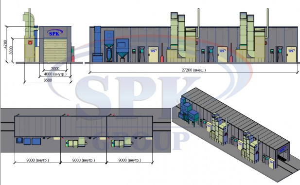 Комплекс подготовки и покраски металлоконструкций SPK GROUP