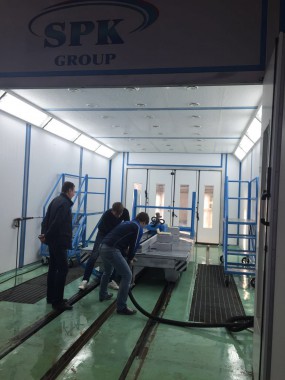 Проходная моечная камера для деталей дизельных двигателей. Завод по производству дизельных двигателей GEVO для локомотивов в Астане (Казахстан) Проходная моечная камера для деталей дизельных двигателей. Завод по производству дизельных двигателей GEVO для локомотивов в Астане (Казахстан)