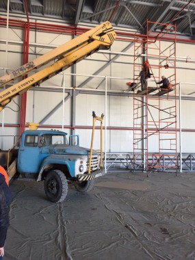 Покрасочно-сушильная камера для самолетов Airbus в Авиационно-техническом центре Покрасочно-сушильная камера SPK GROUP для самолетов Airbus в Авиационно-техническом центре