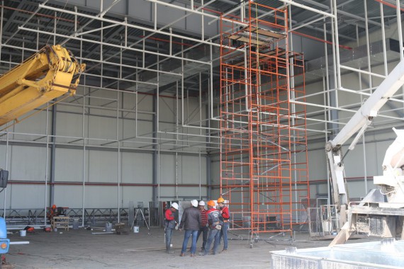 Покрасочно-сушильная камера для самолетов Airbus в Авиационно-техническом центре Покрасочно-сушильная камера SPK GROUP для самолетов Airbus в Авиационно-техническом центре