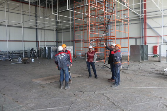 Покрасочно-сушильная камера для самолетов Airbus в Авиационно-техническом центре Покрасочно-сушильная камера SPK GROUP для самолетов Airbus в Авиационно-техническом центре