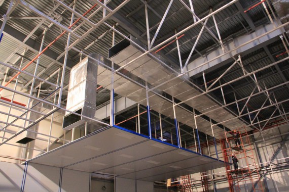 Покрасочно-сушильная камера для самолетов Airbus в Авиационно-техническом центре Покрасочно-сушильная камера SPK GROUP для самолетов Airbus в Авиационно-техническом центре