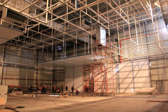 Покрасочно-сушильная камера для самолетов Airbus в Авиационно-техническом центре Покрасочно-сушильная камера SPK GROUP для самолетов Airbus в Авиационно-техническом центре