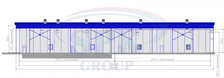 Проходная моечно-дождевальная камера в составе комплекса подготовки и окраски электровозов SPK GROUP 