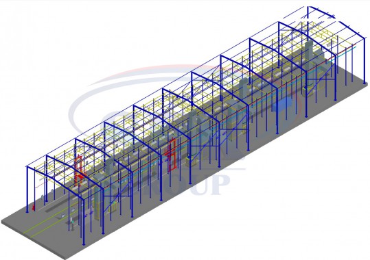 Проходная моечно-дождевальная камера в составе комплекса подготовки и окраски электровозов SPK GROUP 