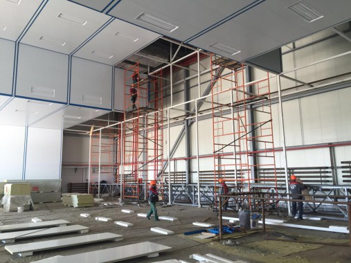 Покрасочно-сушильная камера для самолетов Airbus в Авиационно-техническом центре Покрасочно-сушильная камера SPK GROUP для самолетов Airbus в Авиационно-техническом центре