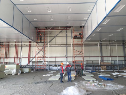 Покрасочно-сушильная камера для самолетов Airbus в Авиационно-техническом центре Покрасочно-сушильная камера SPK GROUP для самолетов Airbus в Авиационно-техническом центре